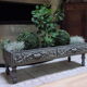 Large baroque style interior planter in gray patinated wood