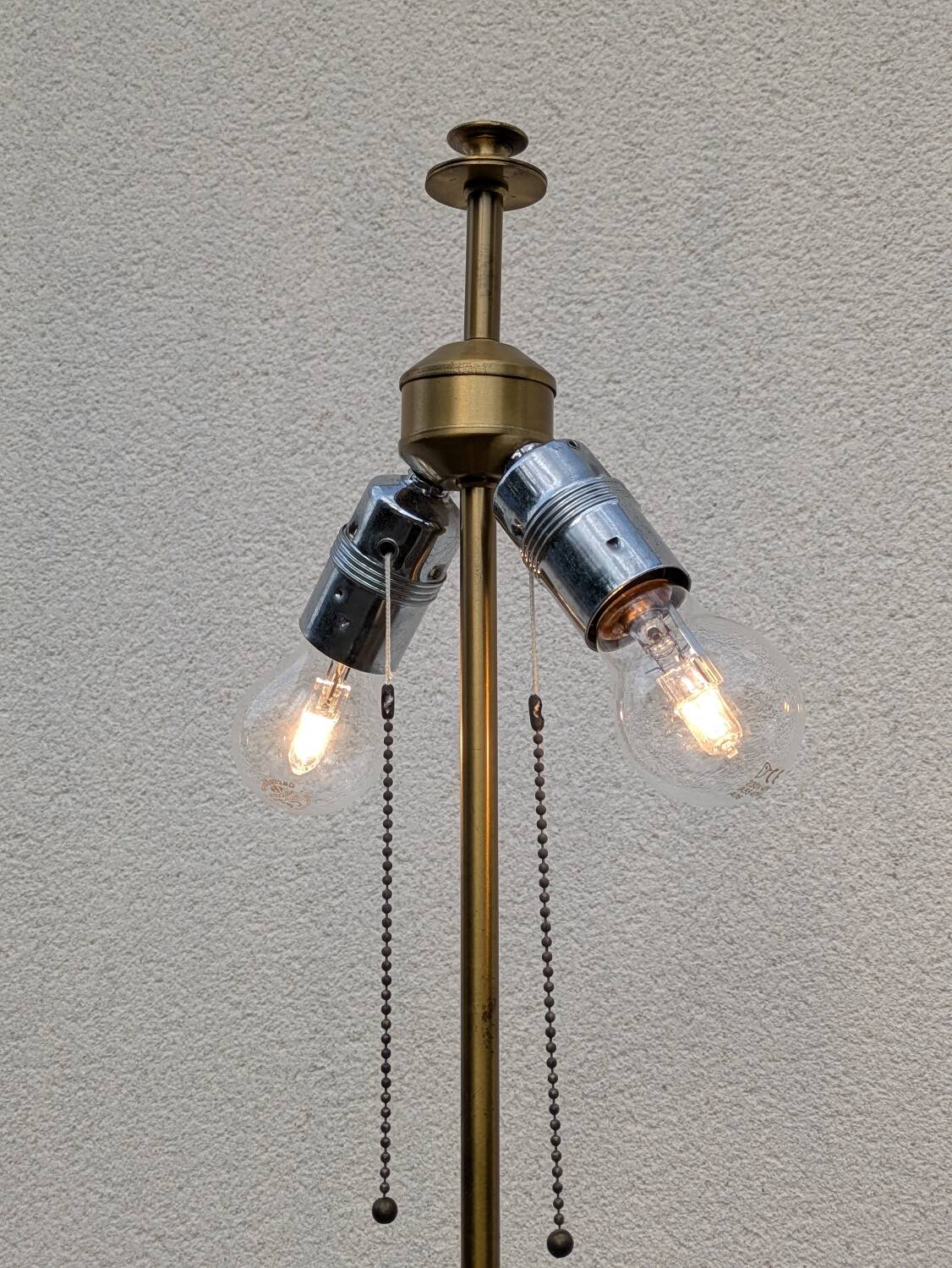 Vintage Jean Roche lamp base, 1980, brass & green