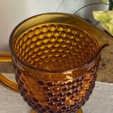 Amber glass pitcher