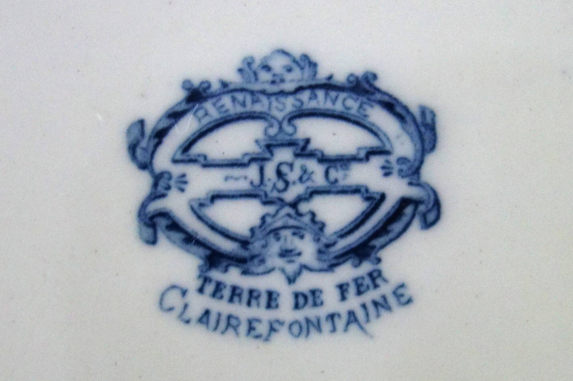 Large Terre de Fer Clairefontaine Renaissance 19th Century Platter