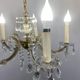 Louis XV style chandelier, glass pendants, 6 lights