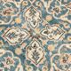 Tapis Turc Vintage Oushak, Couloir Pêche Bleu, 120x194 Cm