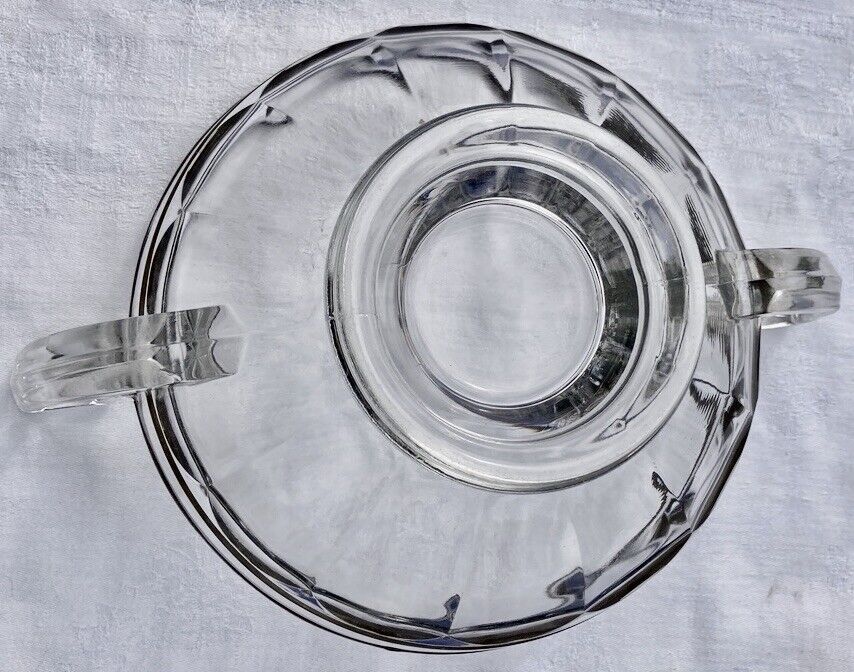 Art Deco fruit bowl with silver Minerva frame, Val Saint Lambert