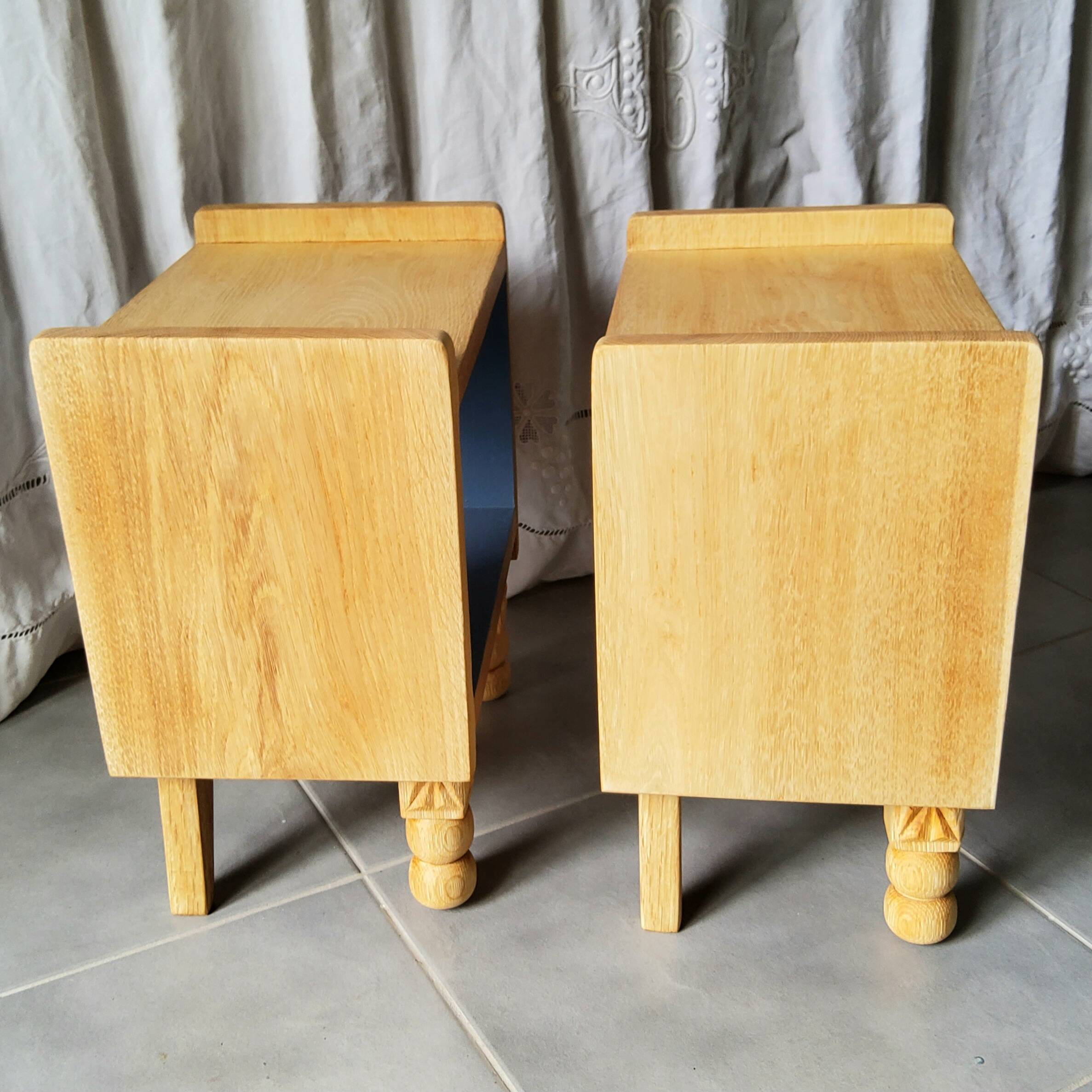 Renovated pair of bedside tables
