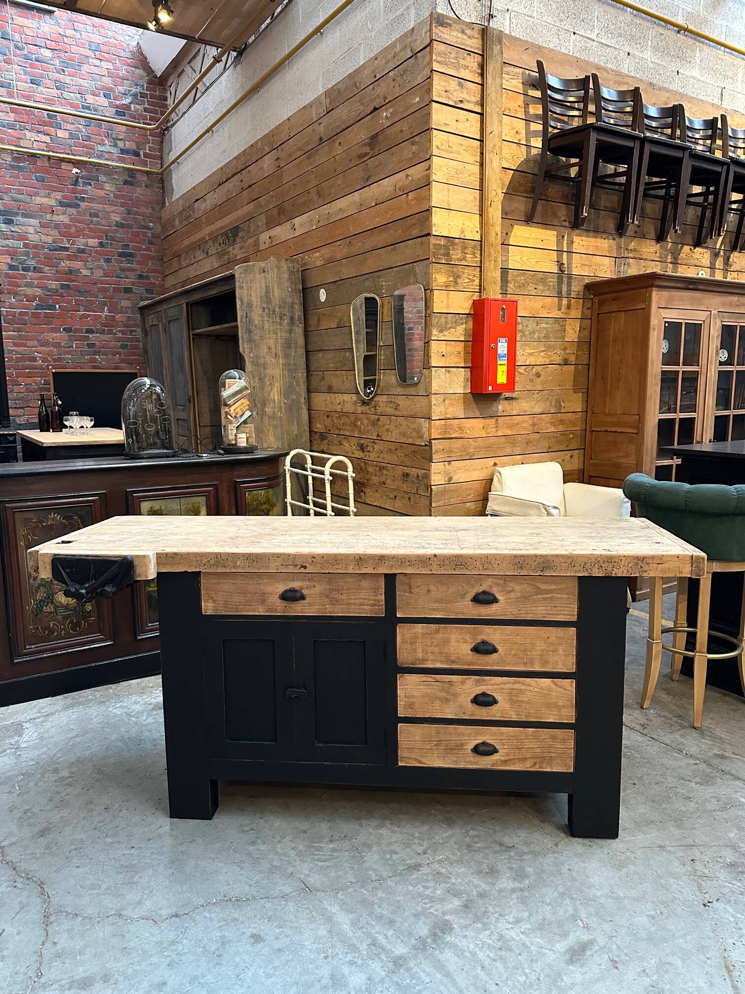 Old carpentry workbench