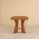 Table in solid elm, Atelier C. Demoyen, France, 1980s