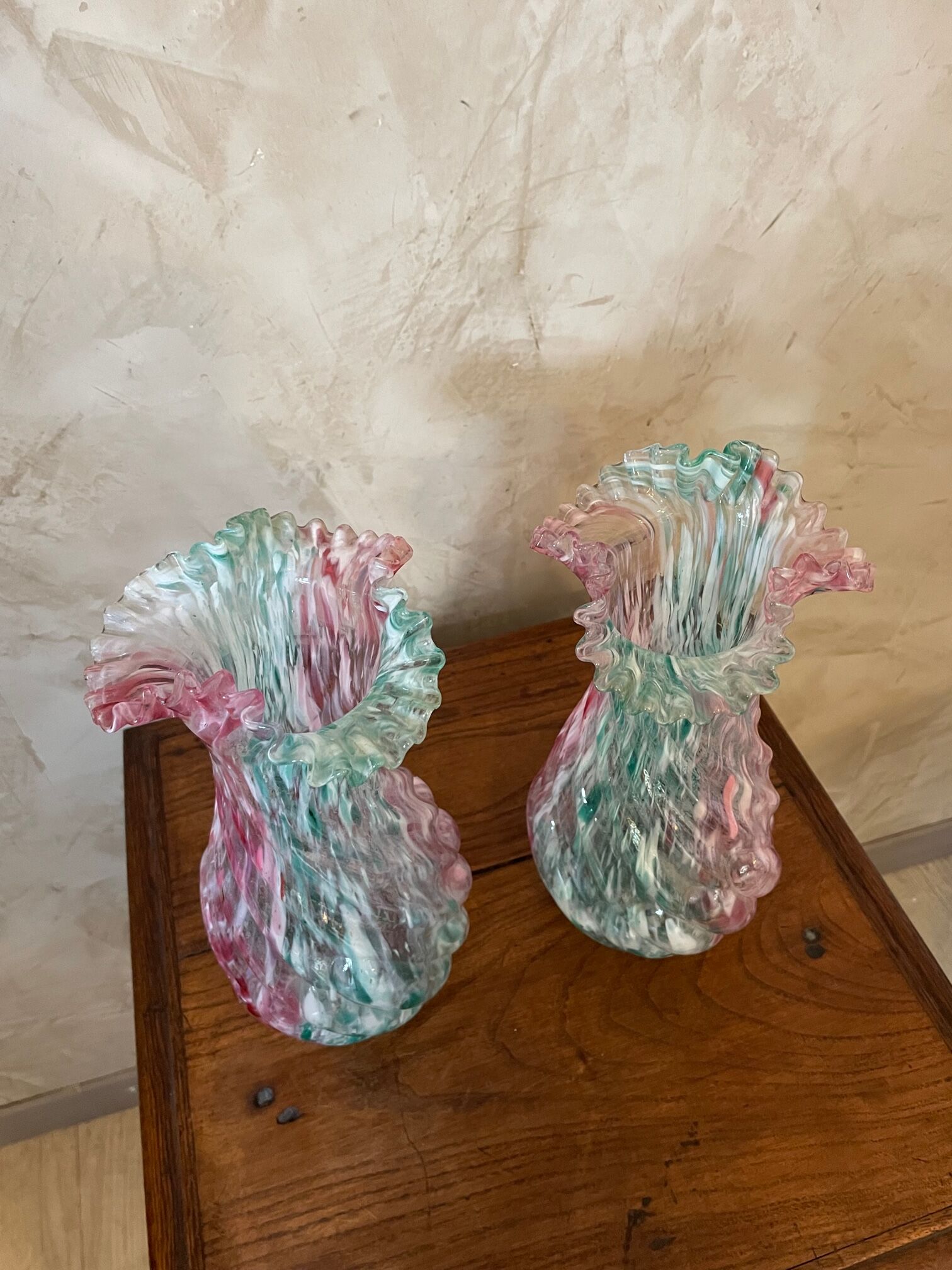 Pair of Clichy vases