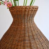 vintage rattan vase
