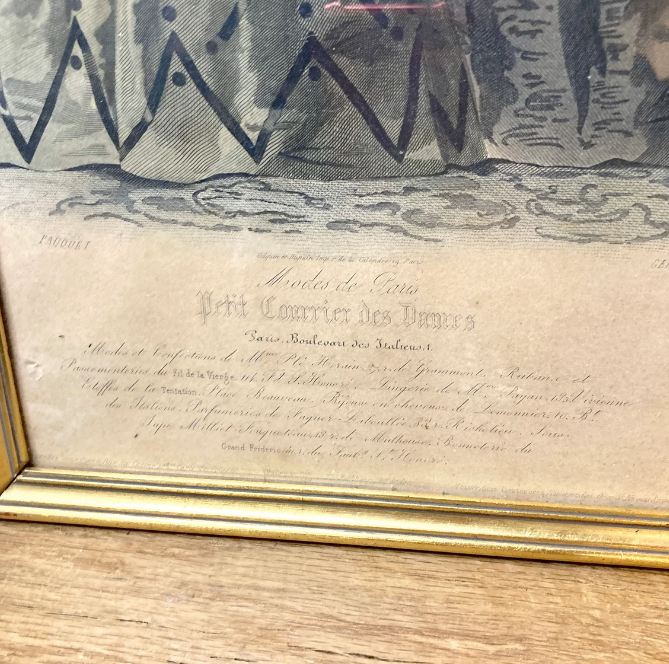 Antique prints "Les modes de Paris"