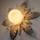 Wall lamp or floral ceiling lamp in white globe