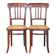 Set of 2 original vintage Thonet design bistro chairs with matte seats