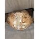 Contemporary Venied-Brown Disks Flush Mount