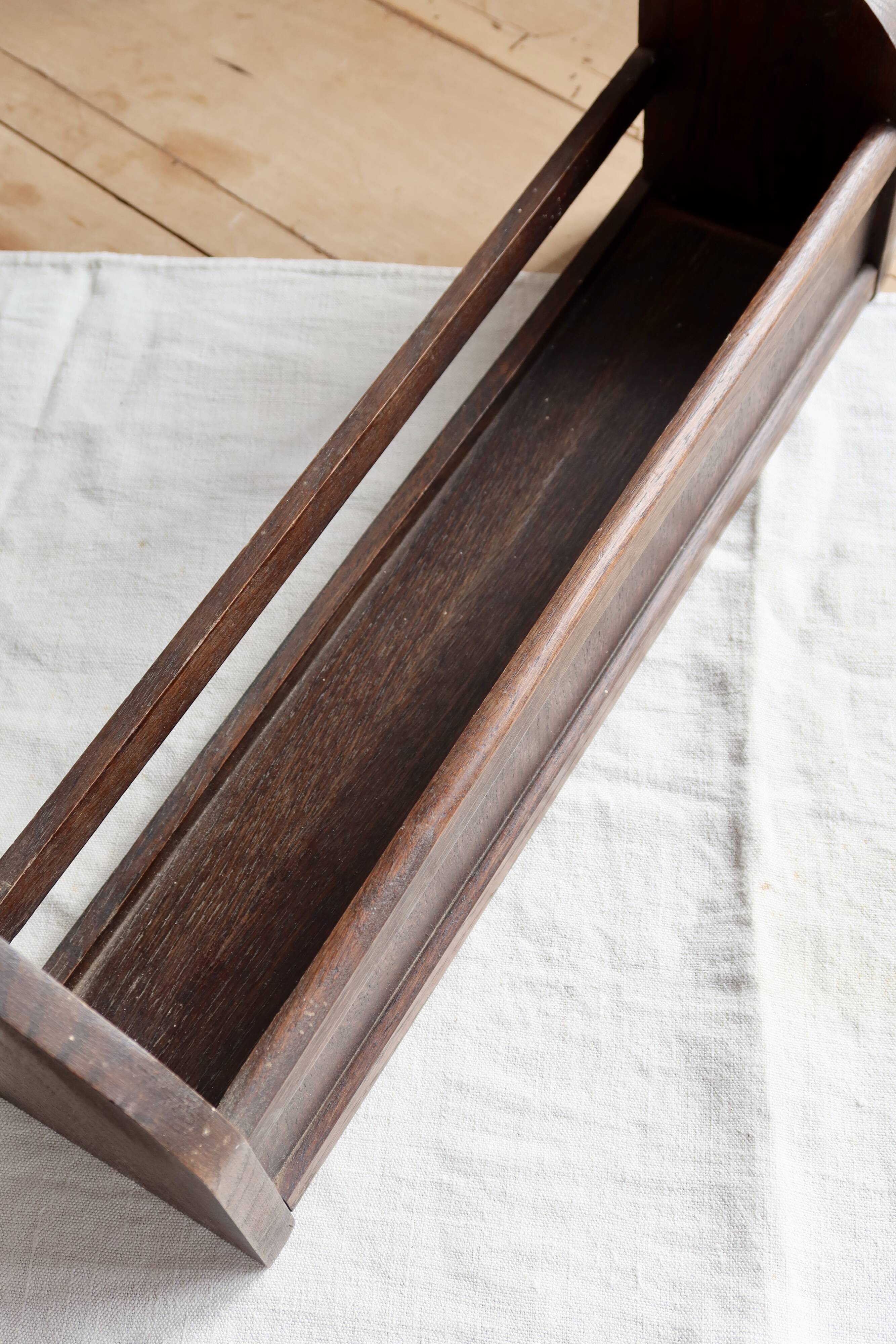Vintage dark wood wall shelf
