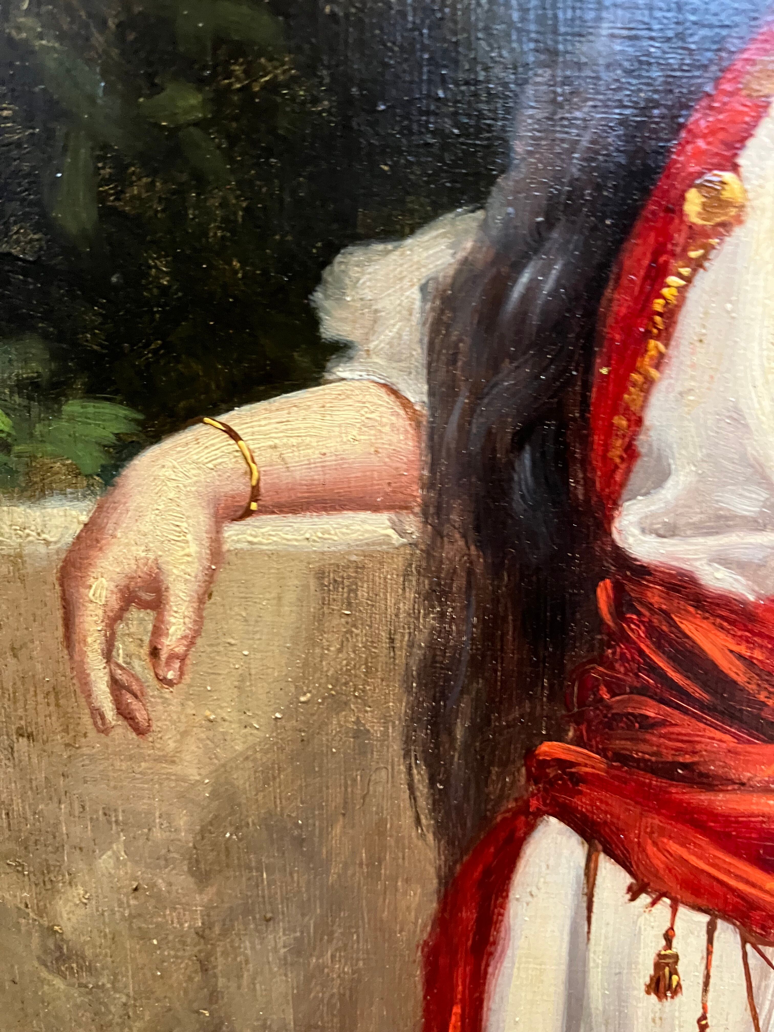 Orientalist painting the lemon merchant oil on panel nineteenth