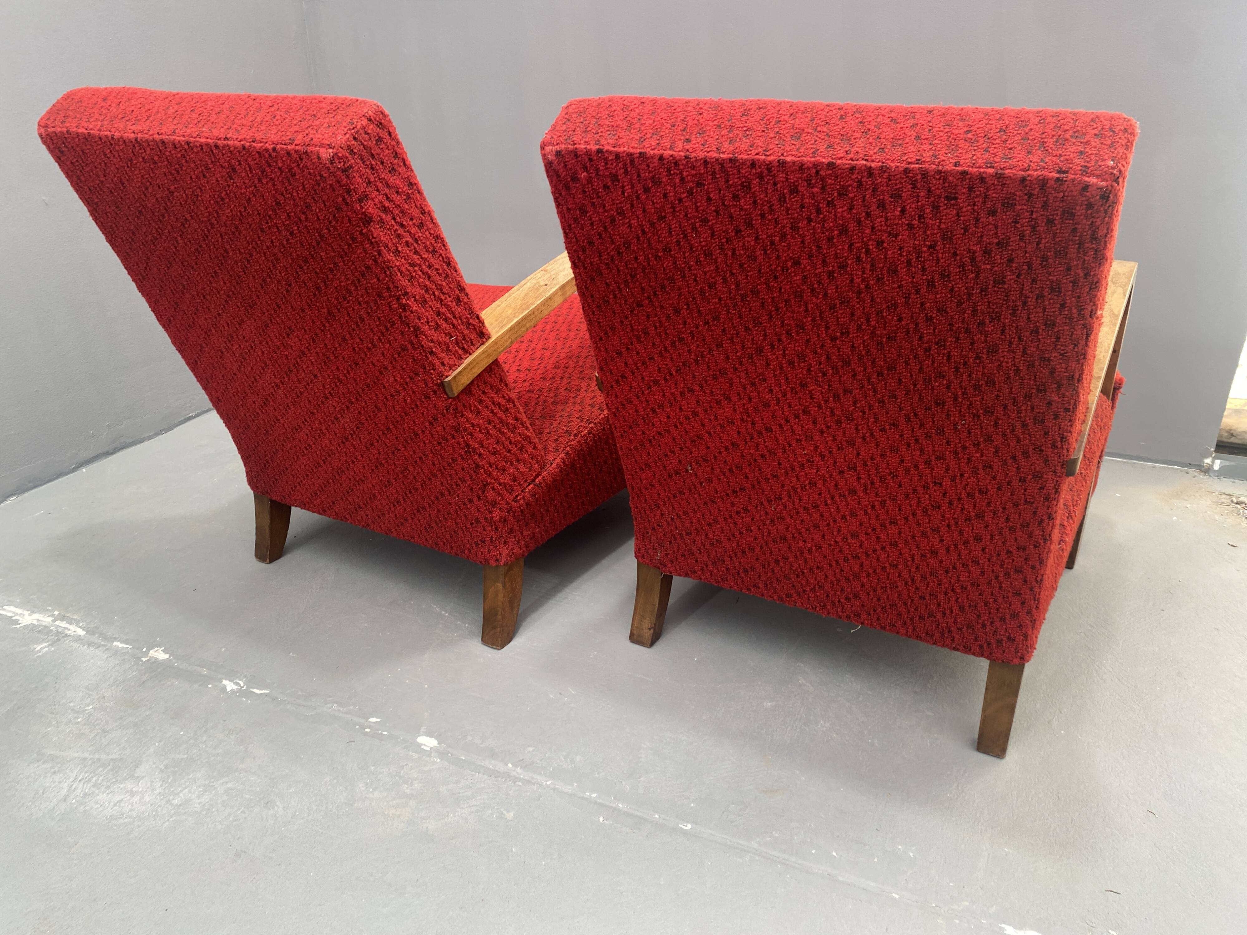 Paire de fauteuils ART DÉCO en bois courbé, années 1930