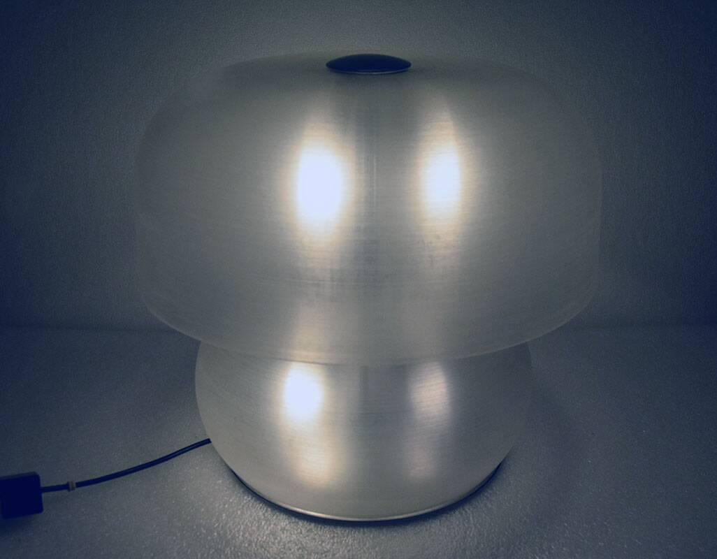 Large methacrylate table lamp, Italy, 1970s