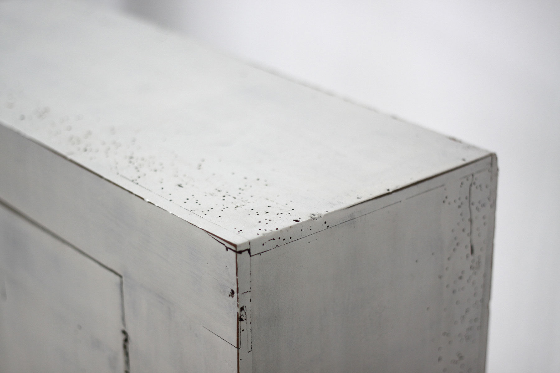 Patinated wooden cabinet