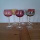 6 verres Arlequin en verre soufflé, années 60
