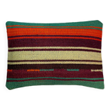Vintage turkish kilim cushion cover, 30 x 50 cm