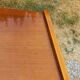 Vintage walnut varnished chest of drawers with 4 drawers from the 1960s.