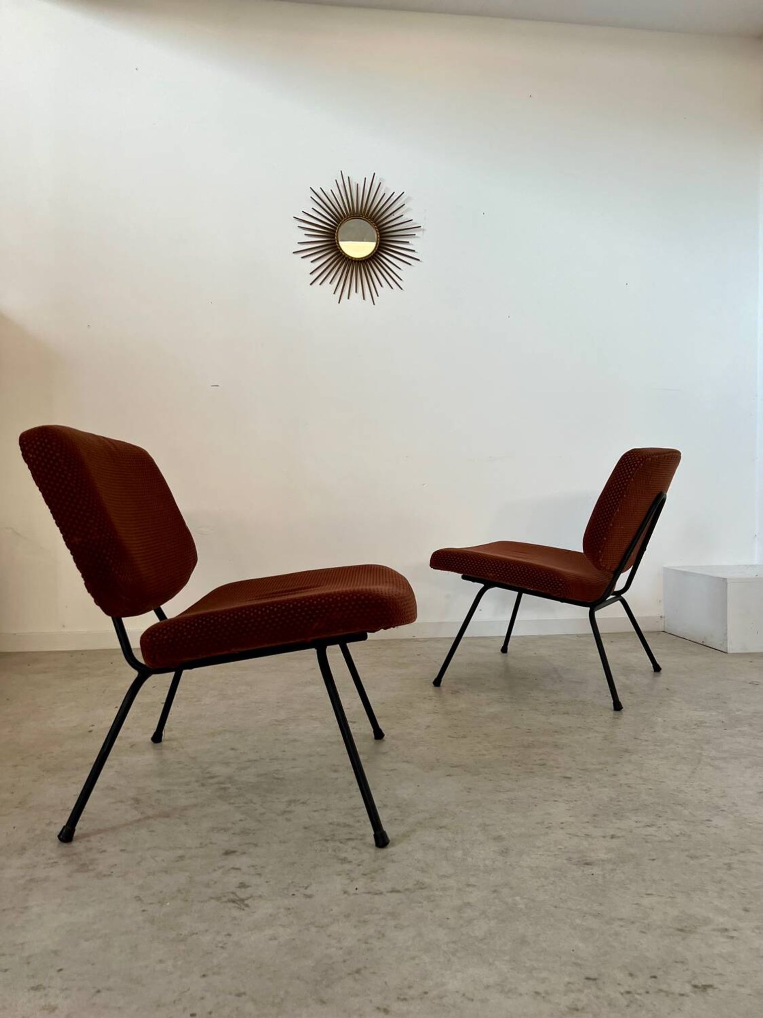 Lot of 2 old CM 190 armchairs by Pierre Paulin, French design from the 60s
