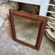 Miroir biseauté en bois mouluré 39 x 33 cm