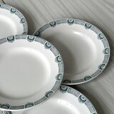 Set of 5 Saint Amand iron earth plates.