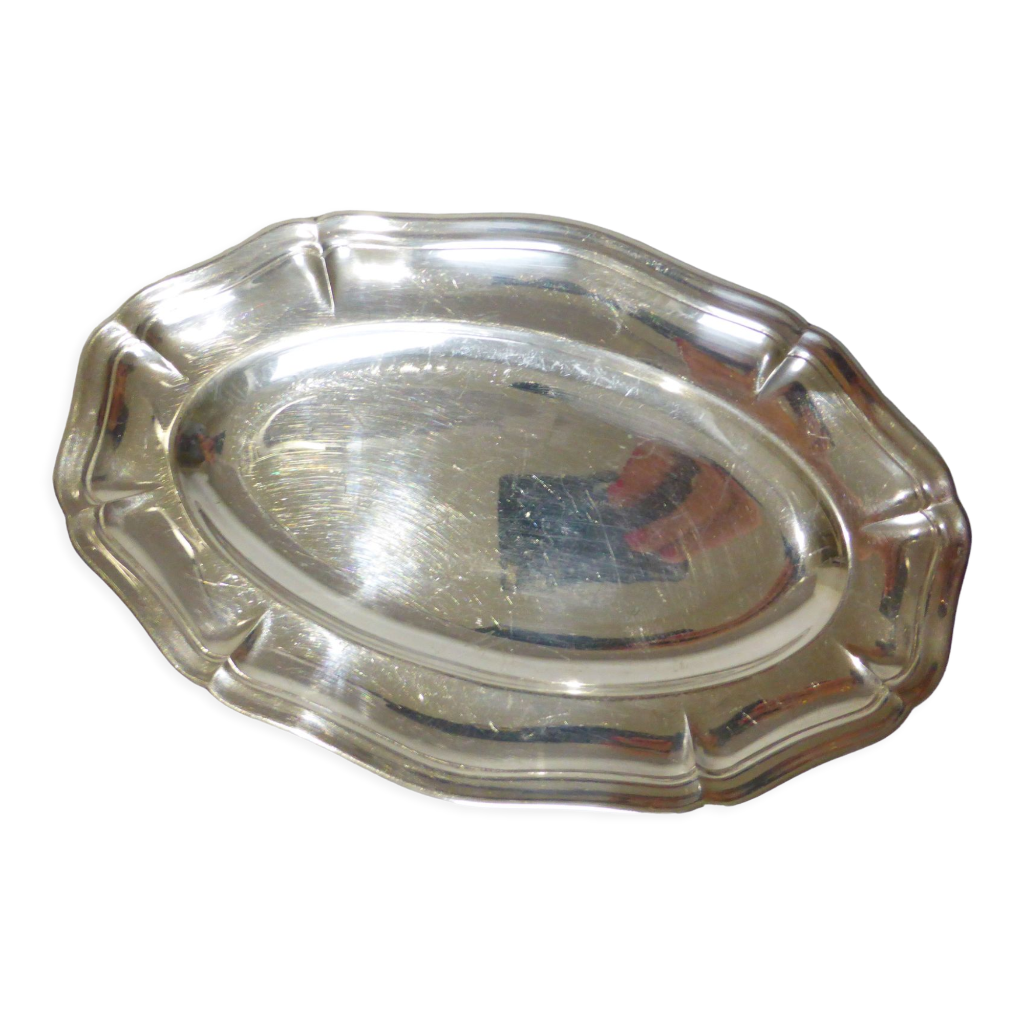 Oval dish Ercuis in silver metal