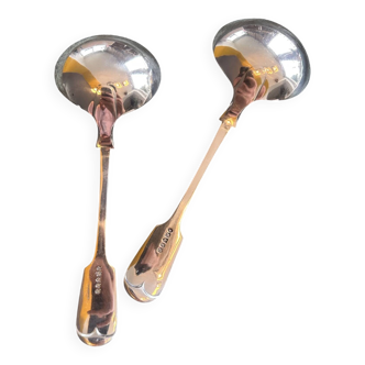 Les louches à sauce en métal argenté - Plaqué argent - Lot de 2