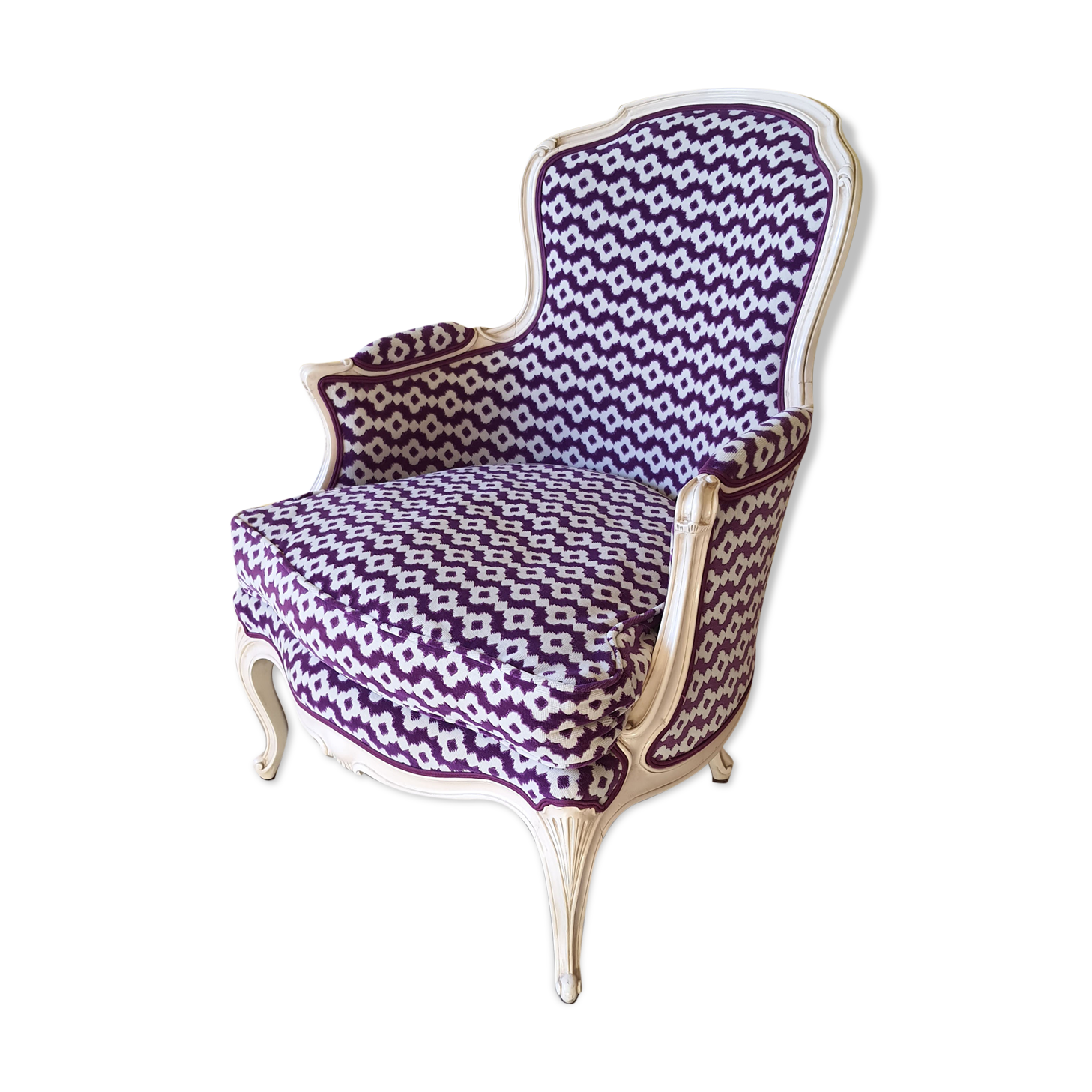 Louis XV shepherdess armchair reupholstered