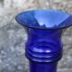 Paire de vases Holmegaard bleu cobalt – design scandinave – Michael Bang