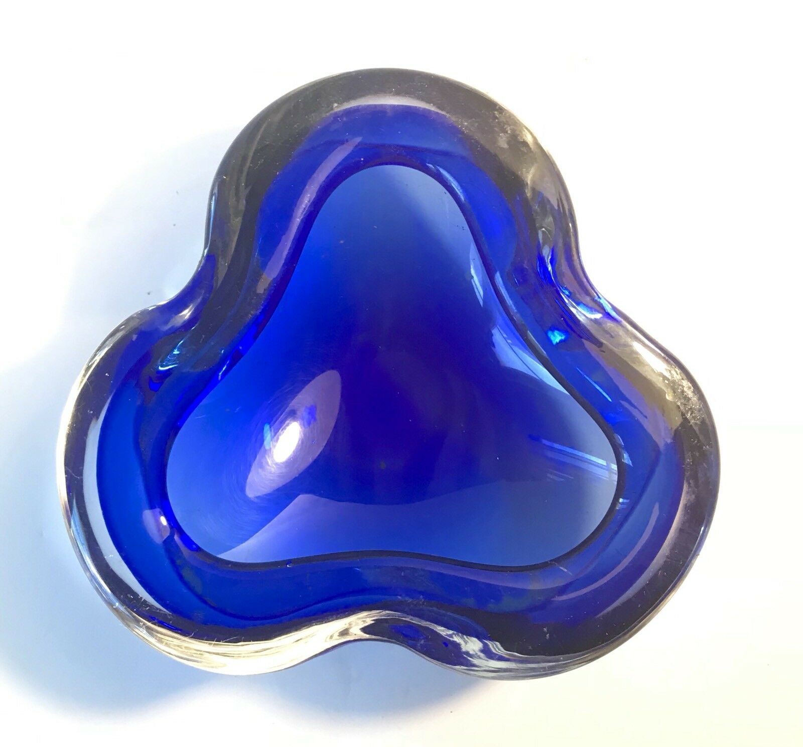 Empty blue murano pocket