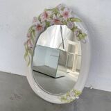 Italian style ceramic flower mirror