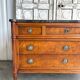 Louis XVI style chest of drawers in elm burl