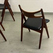 4x Teak Dining Chairs Hans J. Wegner CH29 Sawbuck