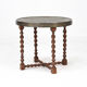 1920's Side-Table with Oak Frame and Brass top