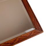 Flat frame sets 30 years wooden beveled mirror