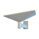 Modernist vintage Disderot wall lamp, white lacquered metal, Glass and Light 1970