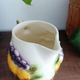 St-Clément pitcher in slip, fruit decoration