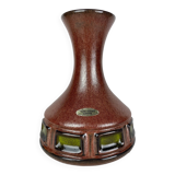 Vase made in Denmark brown and green