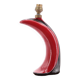 Black arched and burgundy ceramic lamp, 50s