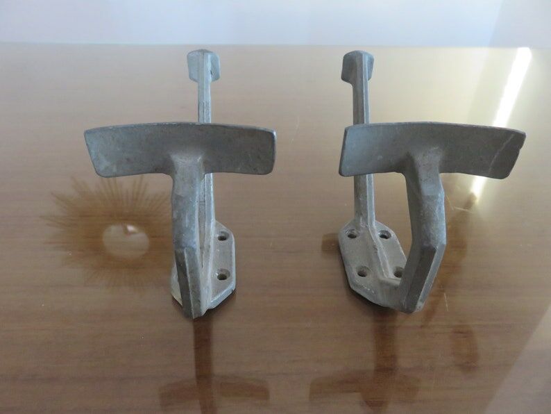 Pair of aluminum coat racks 30 years 40