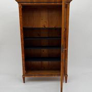 Biedermeier Display Cabinet in Cherry Veneer, Ash Burl, Austria, 1820s
