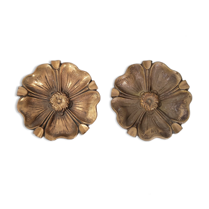 Paire de cendriers en bronze vintage