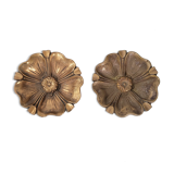 Paire de cendriers en bronze vintage
