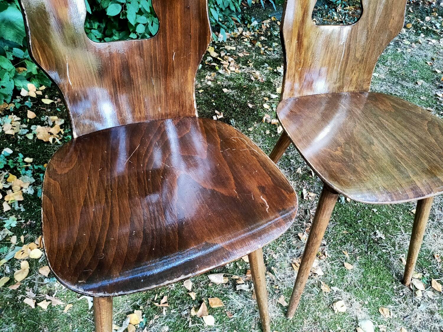 Pair of Baumann Gentiane model chairs