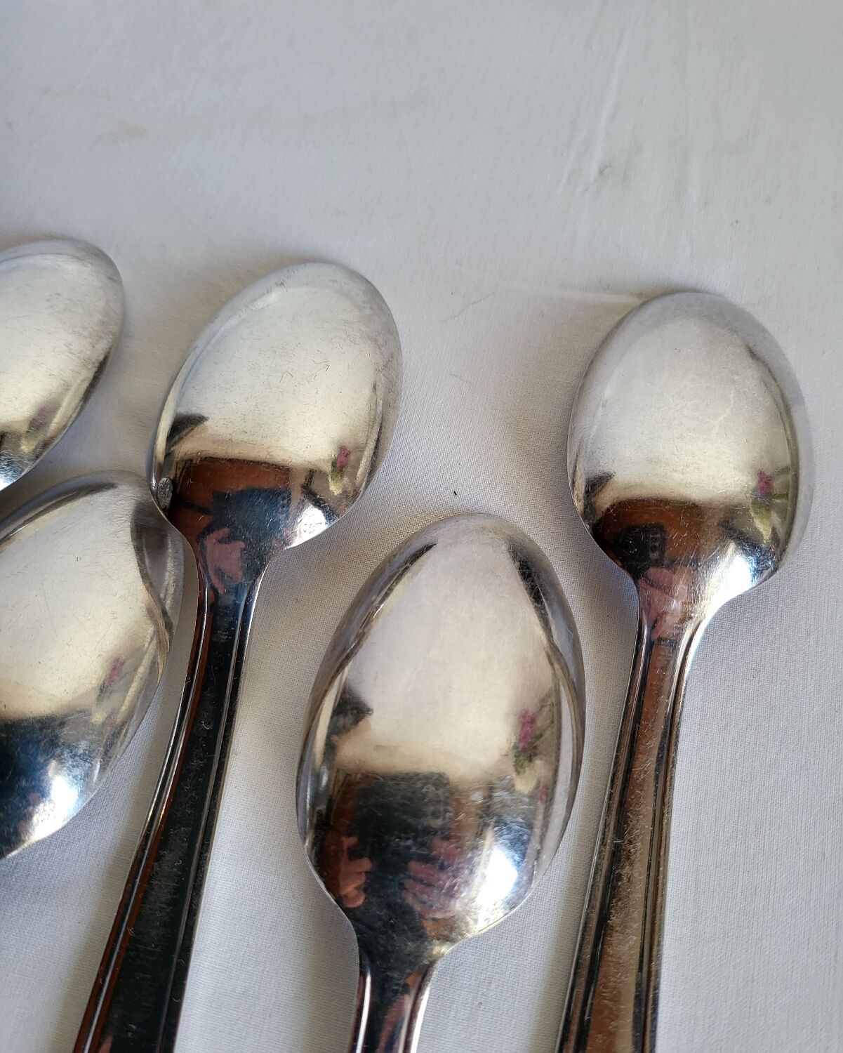 6 Silver-Plated Metal Table Spoons by DAM