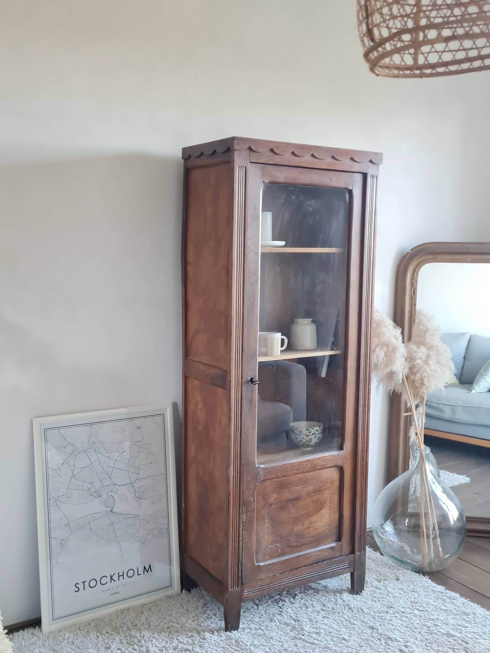 Glass-fronted Parisian wardrobe