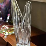 Vase de Murano - Sculpture en verre clair - Soufflé à la main