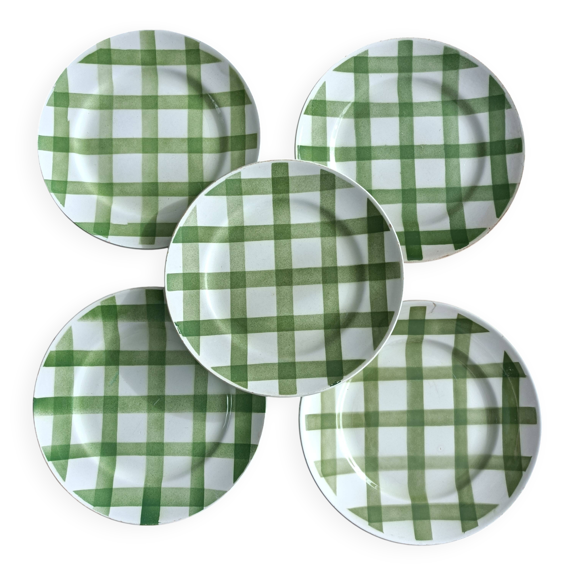 Lot de 5 assiettes à dessert Moulin des loups, Nappe